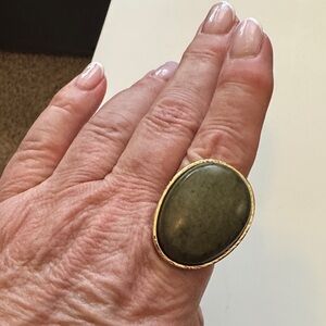 Torrid XL Elegant Gold and Green Stone Ring